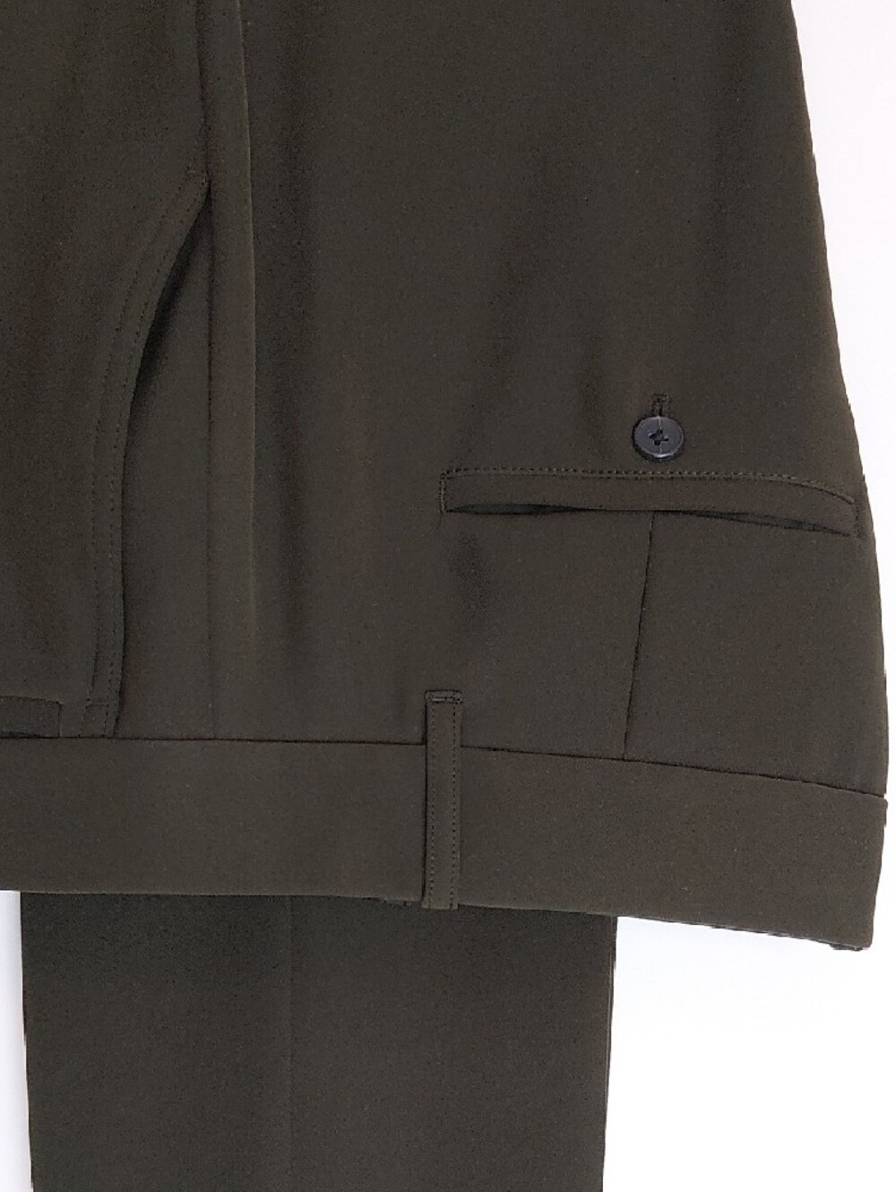 NWOT Sz 8 Vince Dk Olive Green Dress Pants Straight Leg